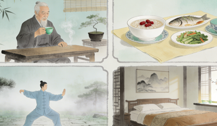 中医养生四大基石：藏在日常里的健康智慧，普通人也能轻松践行